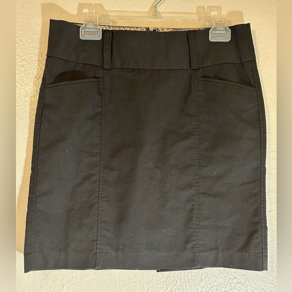 Black mini skirt